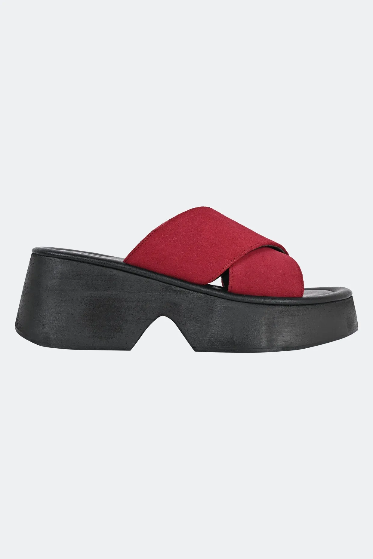 Red Siena Platform Shoes for Women