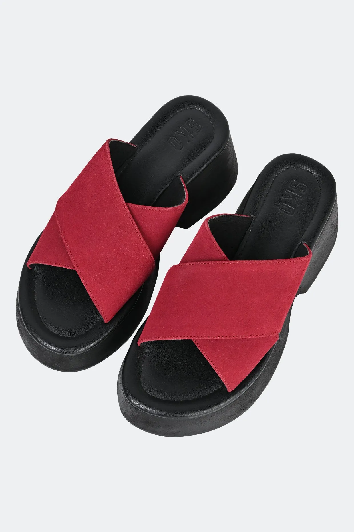 Red Siena Platform Shoes for Women