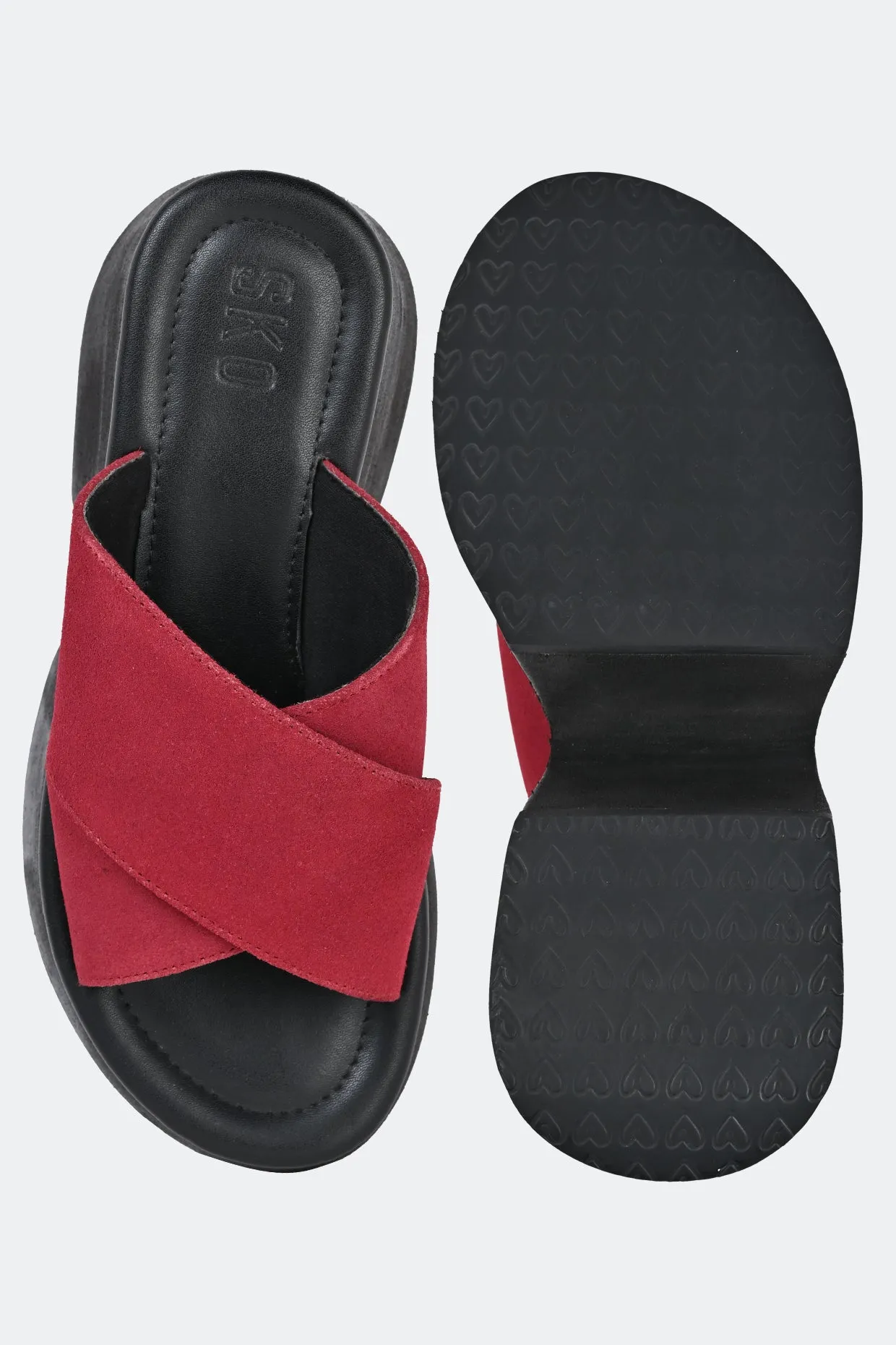 Red Siena Platform Shoes for Women