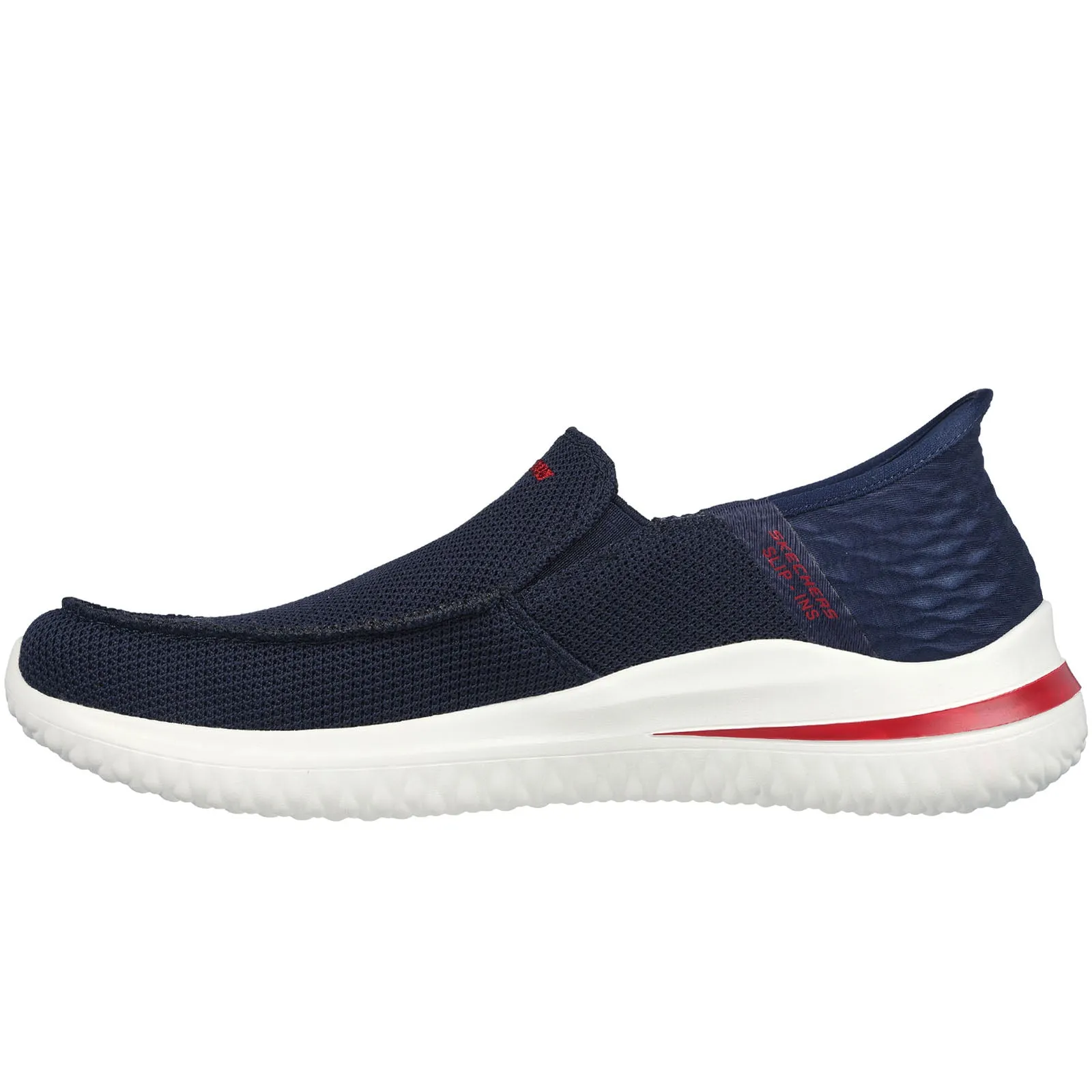 Skechers Mens Delson 3.0 Cabrino Slip-ins Memory Foam Trainers - Navy