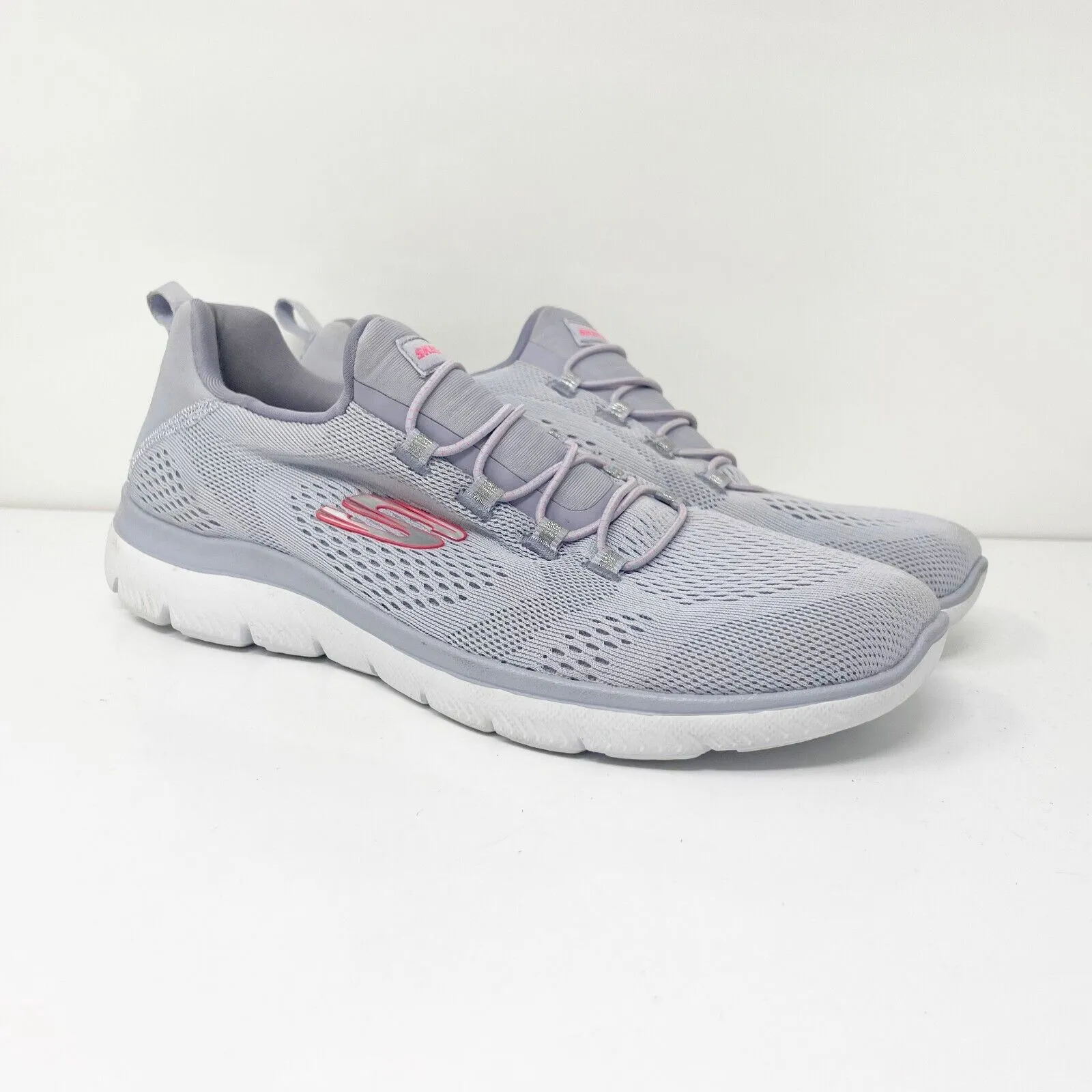 Skechers Womens Summits 149523 Gray Running Shoes Sneakers Size 8