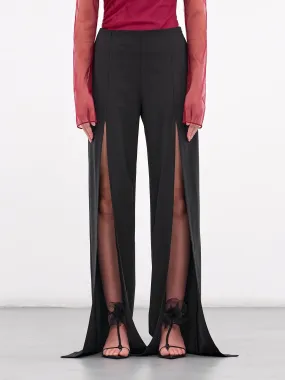 Slit Tailored Trousers (TRS066-BLACK)