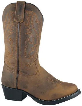 Denver Brown Leather Toddler Western Boots