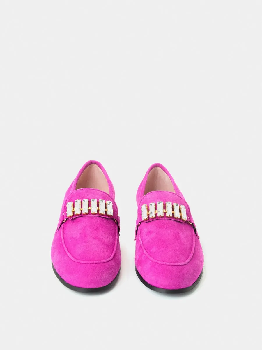 Sori pink suede leather loafers