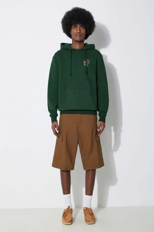 Stan Ray cotton sweatshirt Ray-Bow Hood men's green color hooded SS2405213