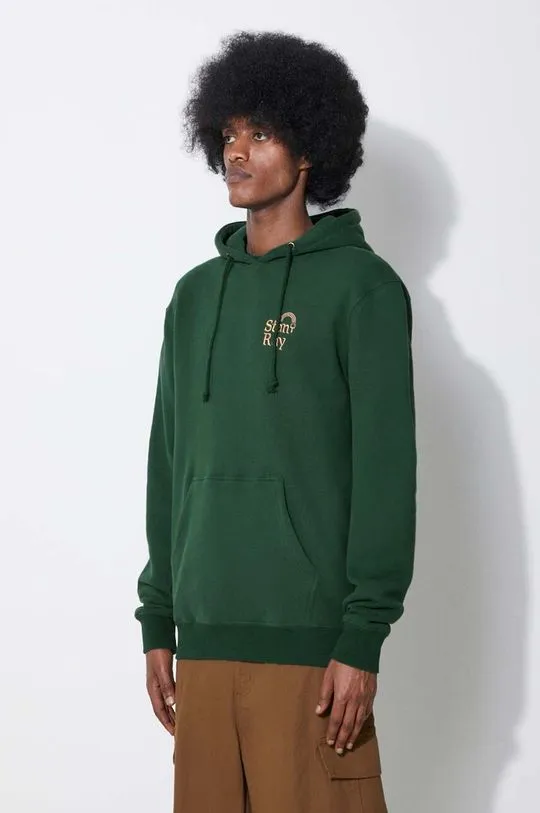 Stan Ray cotton sweatshirt Ray-Bow Hood men's green color hooded SS2405213