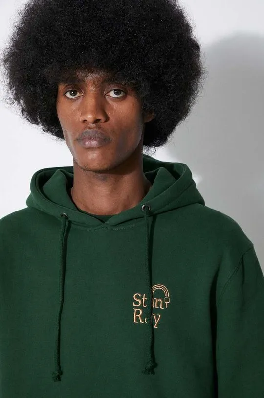 Stan Ray cotton sweatshirt Ray-Bow Hood men's green color hooded SS2405213