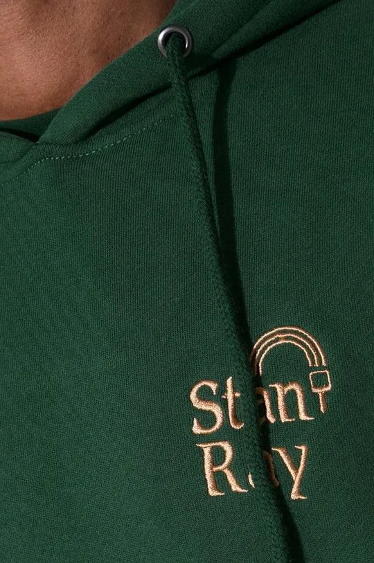 Stan Ray cotton sweatshirt Ray-Bow Hood men's green color hooded SS2405213