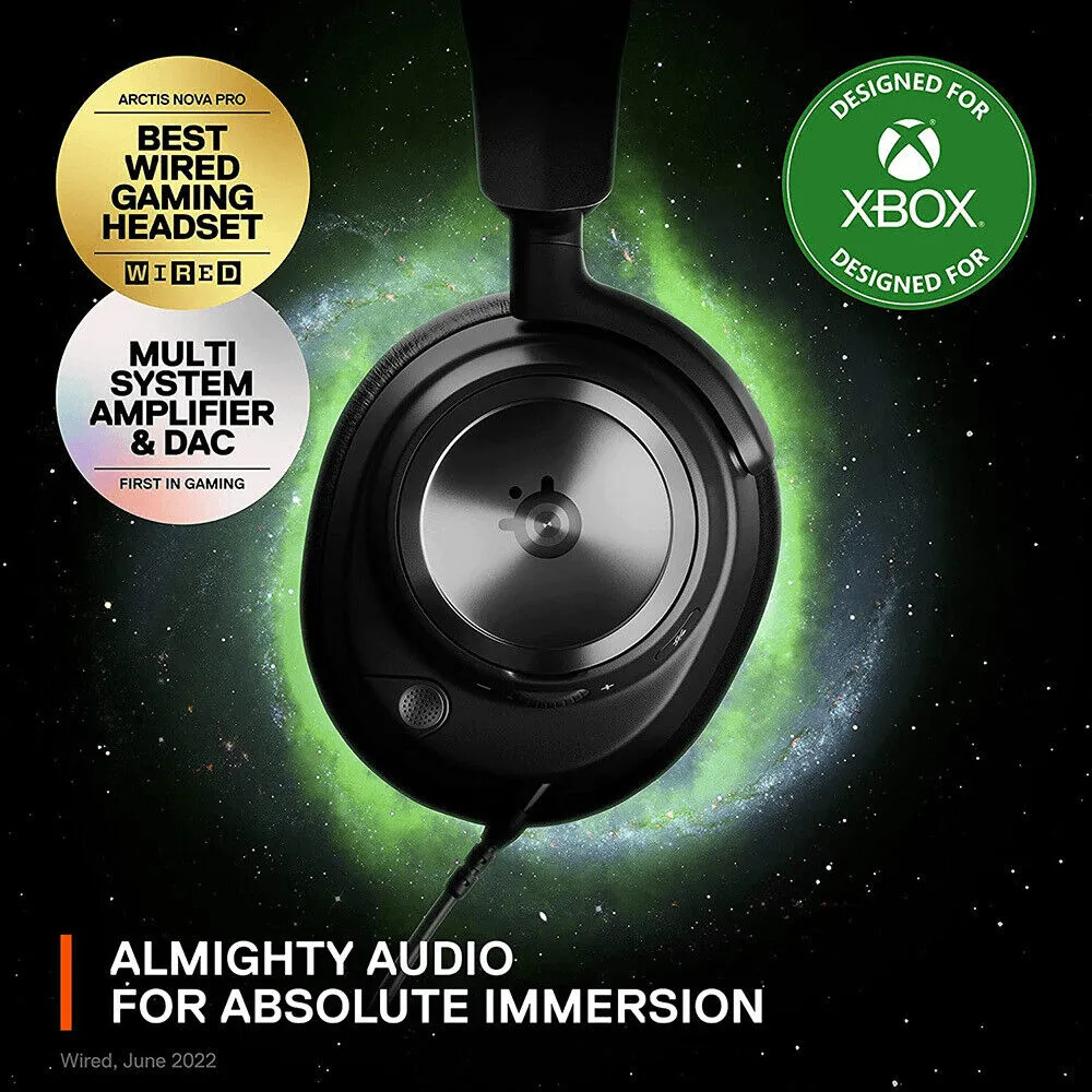 SteelSeries Nova Pro X Wired Gaming Headset with Microphone for PC XBOX - GameDAC