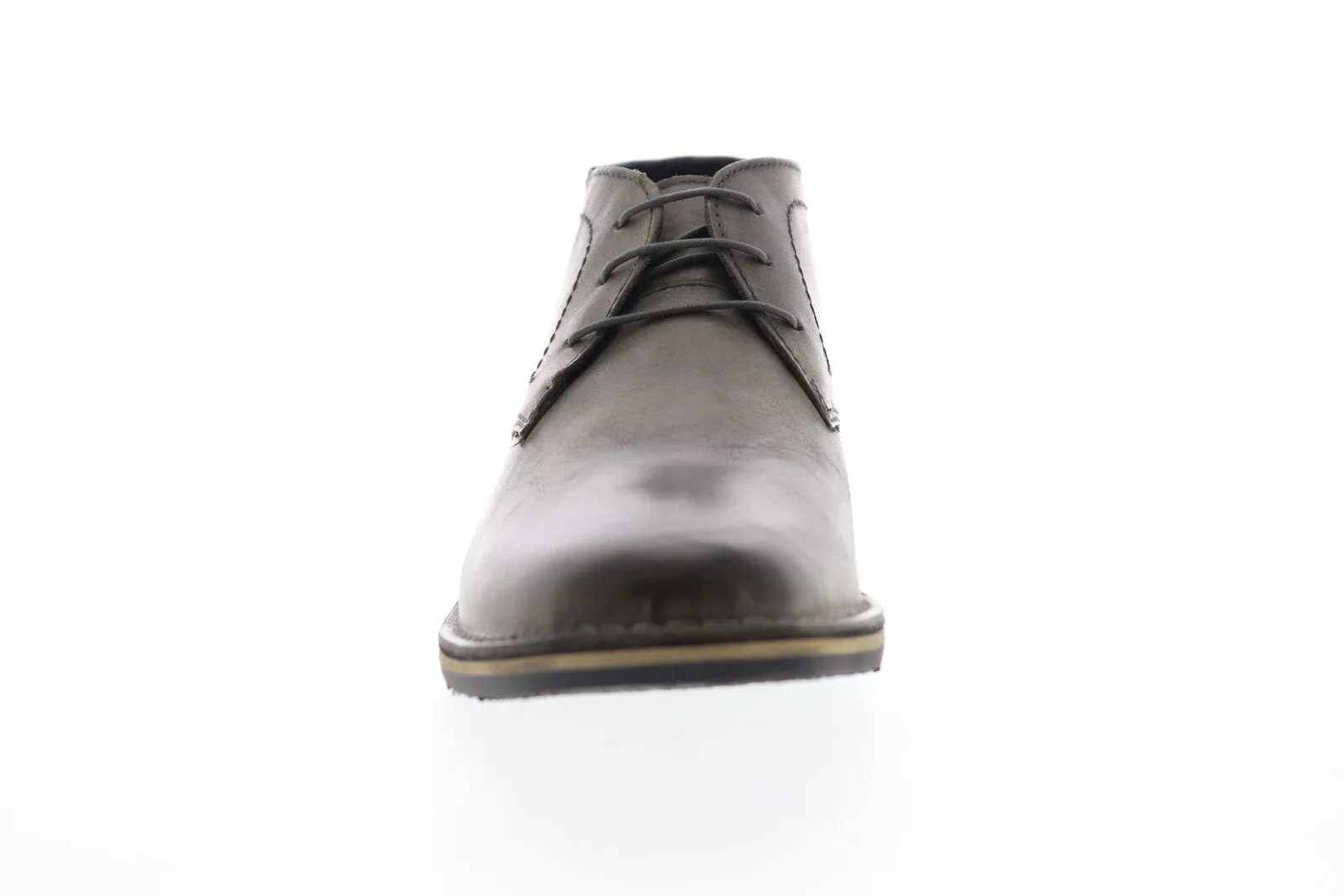 Steve Madden Men's Gray Leather Chukka Boots - Lace Up.