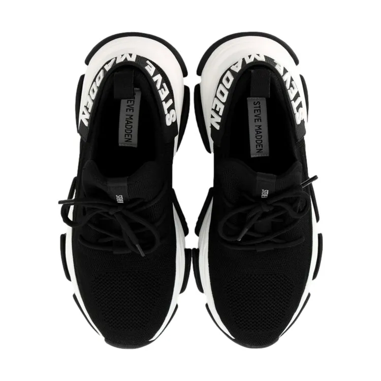 Steve Madden PROTEGE Black Lace-Up Sneakers for Women