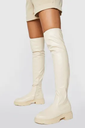 Stretch Knee High Boots