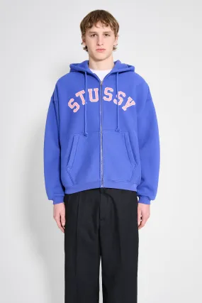 Stüssy Distressed Graphic Zip Hood Purple