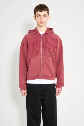 Stüssy Faded Graphic Zip Hood Burgundy