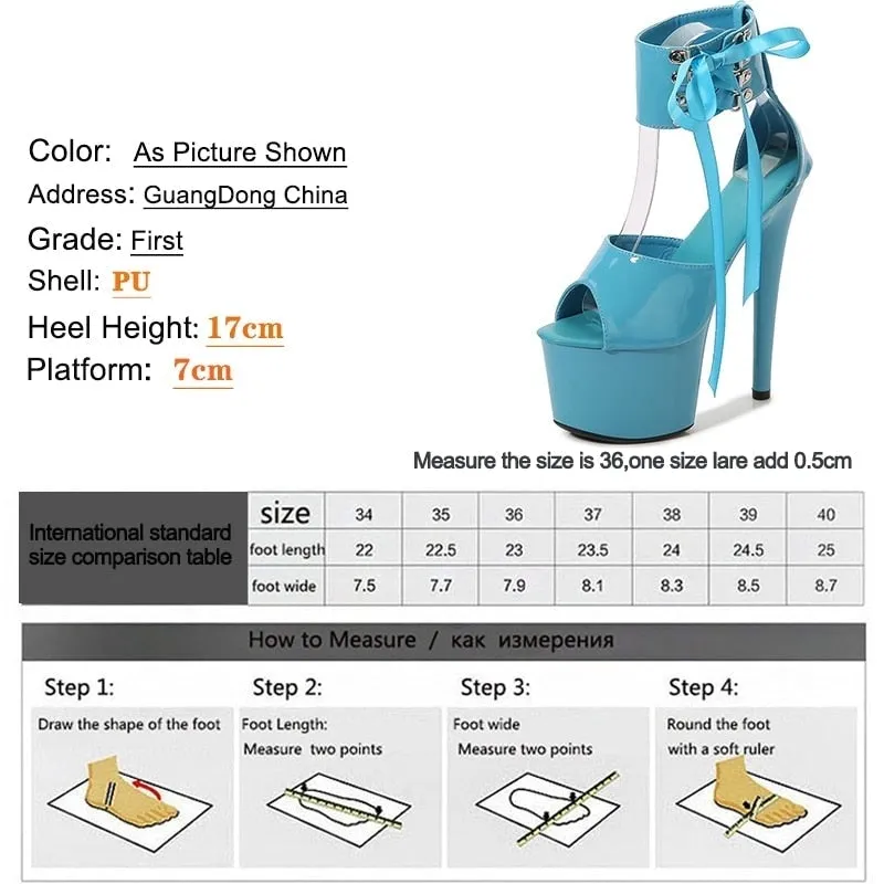 Summer Women's Mixed Colors Ankle Strap High Heel Pumps.