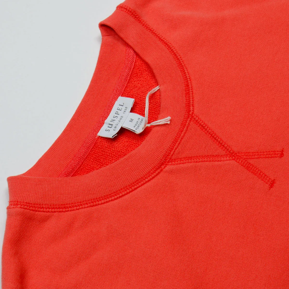 Sunspel Loopback Sweatshirt Booth Red