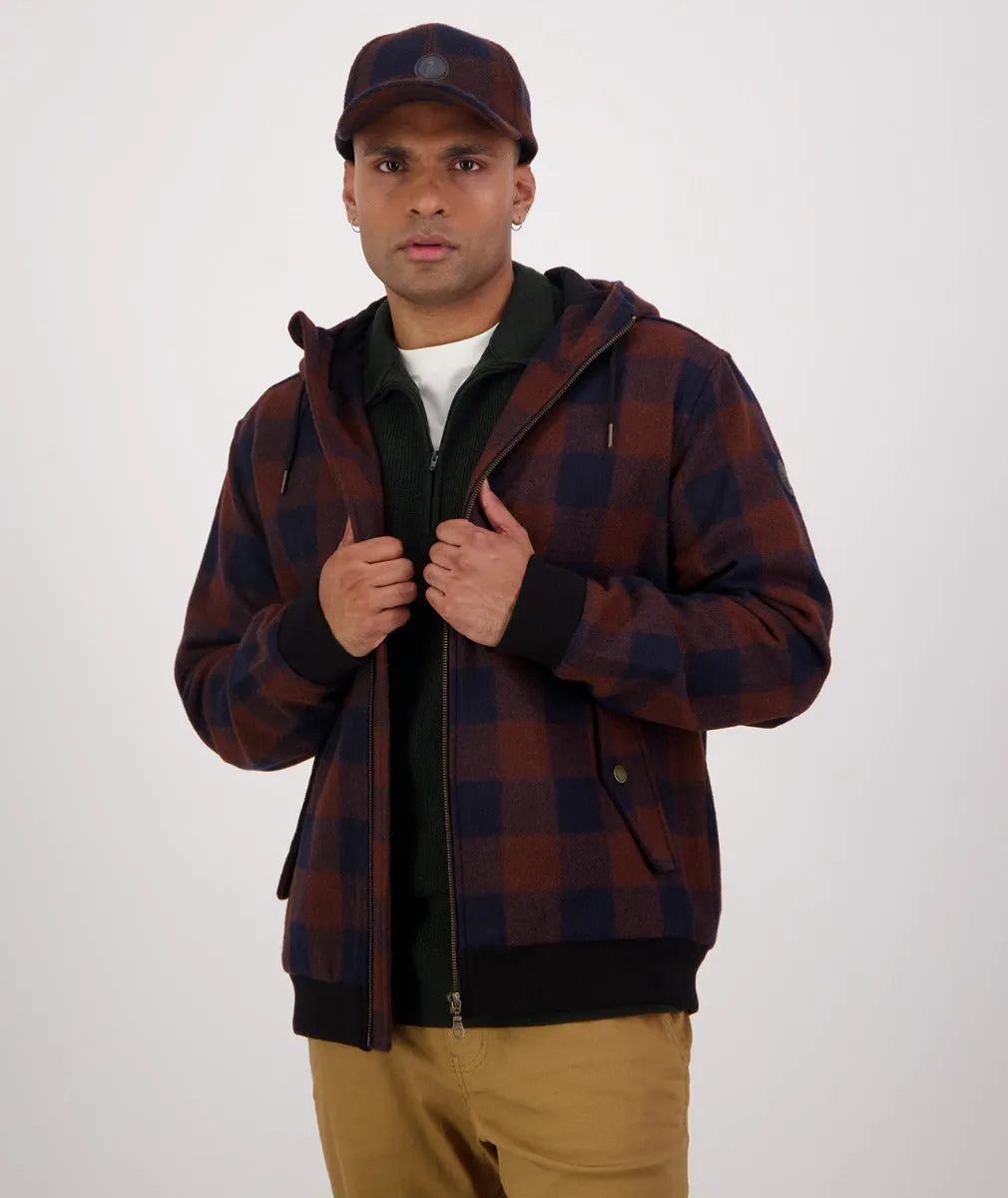 Swanndri Men's Wool Hoodie - Ground Check