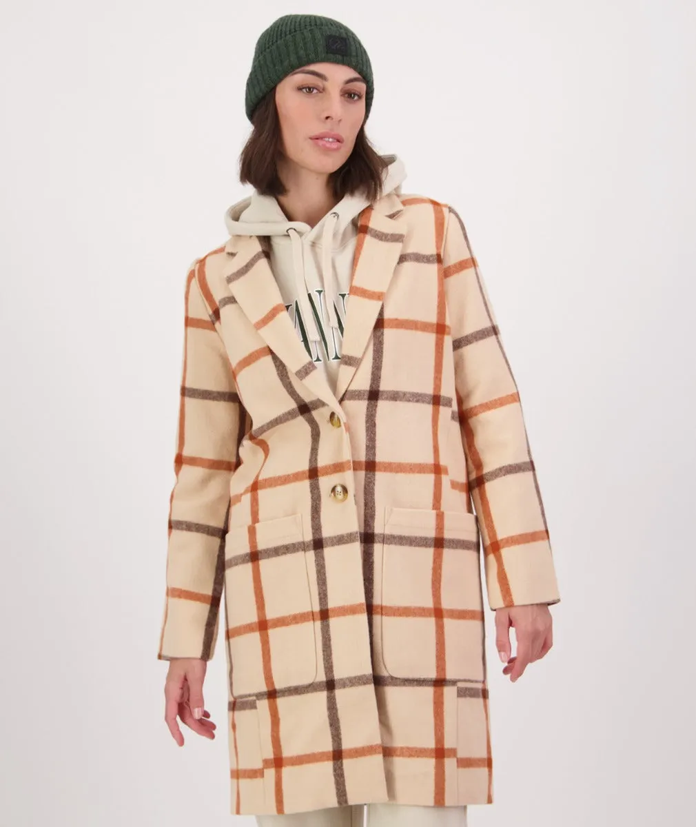 Swanndri Women's Monarch Wool Car Coat - Vintage Check | Buy Now.