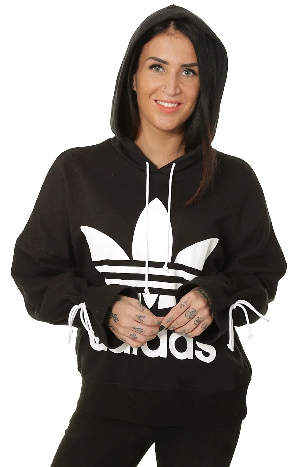 sweatshirt adidas Originals Hoodie 19/20 - Black - women´s