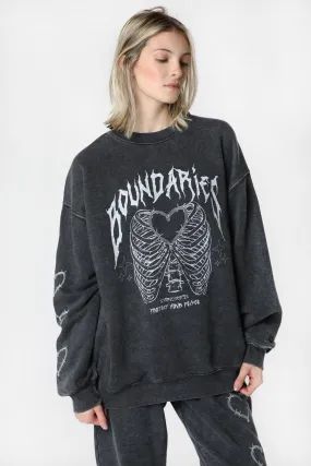 sweatshirt for women with boundaries voices in trendy design