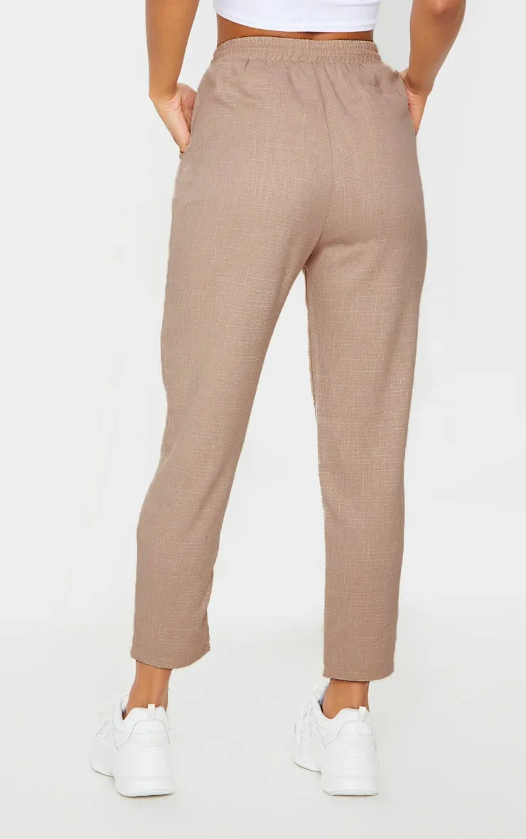 Grey Casual Pants | Taupe Diya Trousers