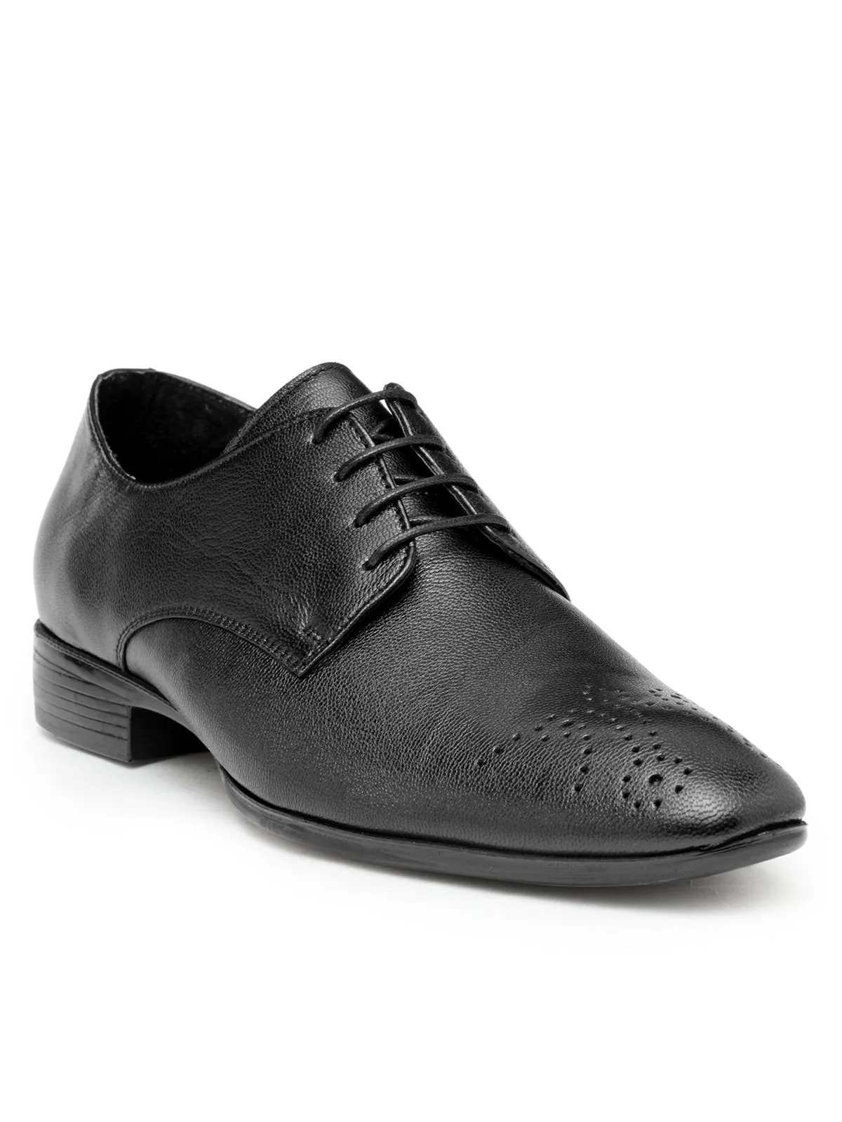 Teakwood Leather Black Formal Shoes