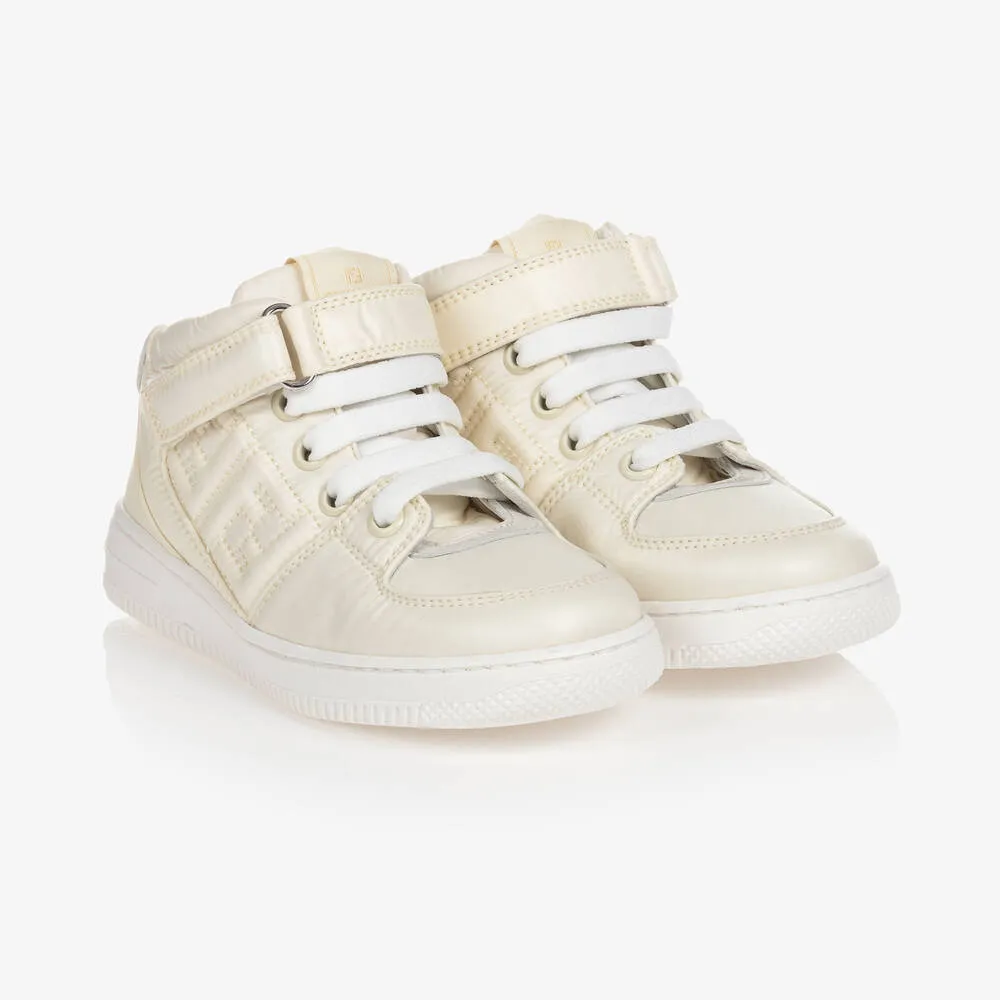 Teen Ivory High-Top Trainers