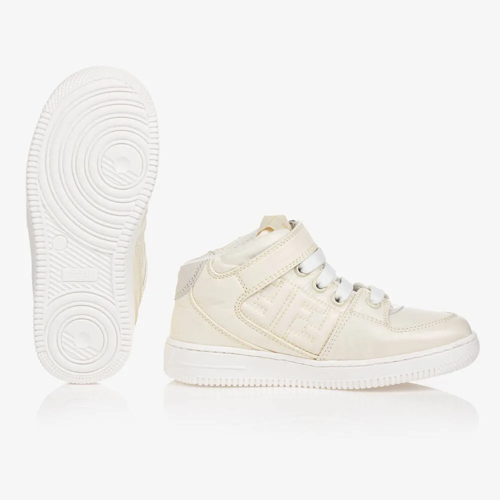 Teen Ivory High-Top Trainers