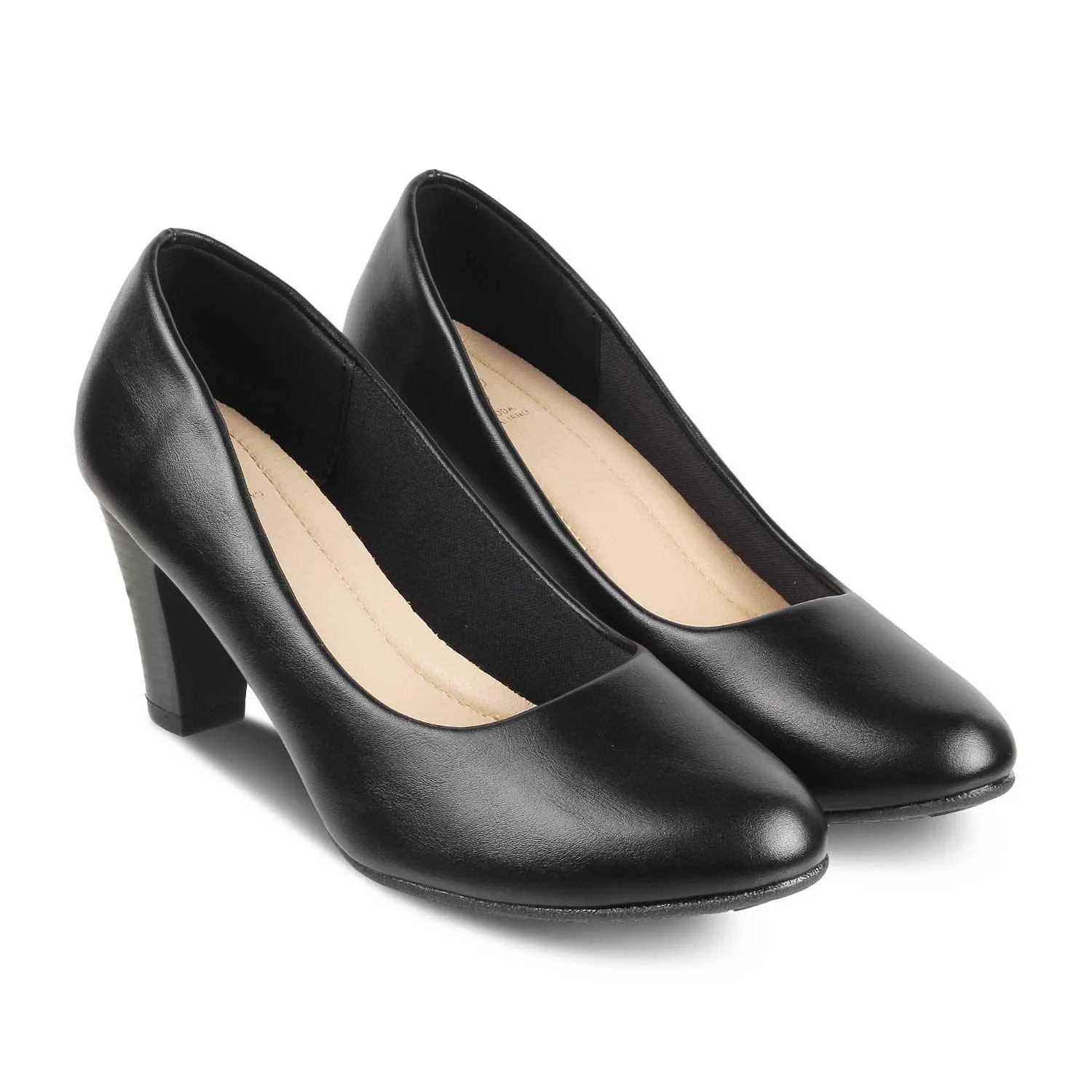 The Bignani-2 Black Women's Dress Heel Pumps Tresmode