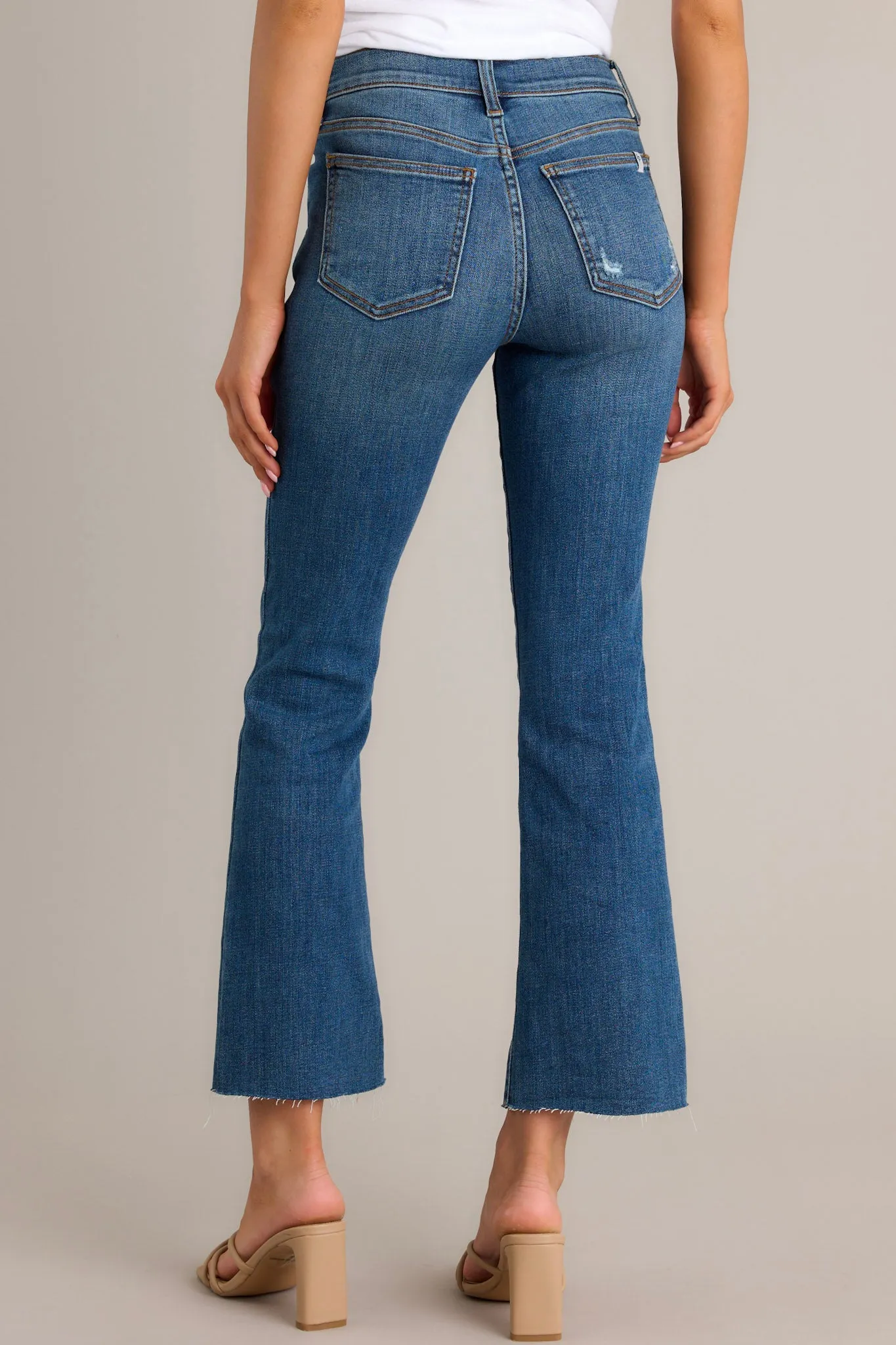 The Fun Side Medium Wash Cropped Flare Jeans