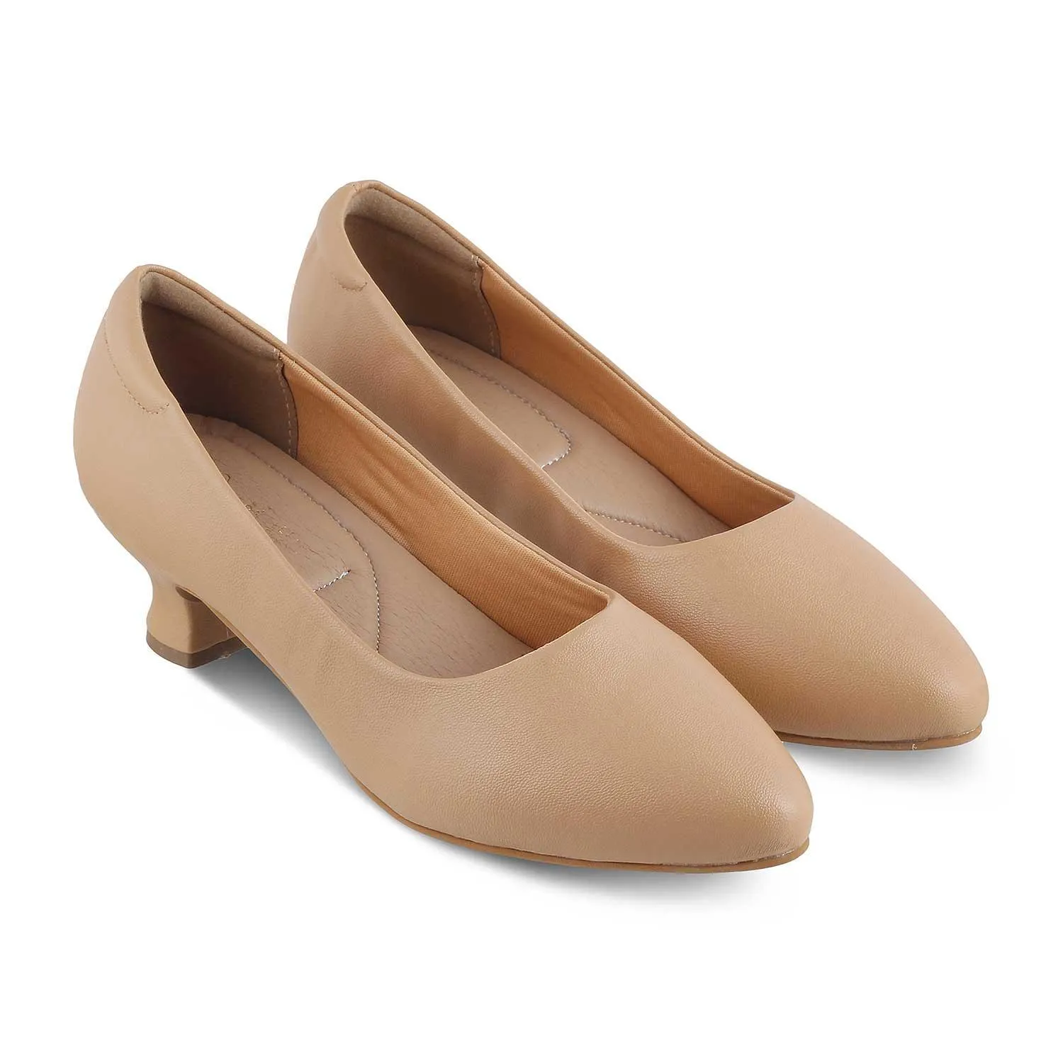 The Kitty Beige Women's Dress Pumps Tresmode