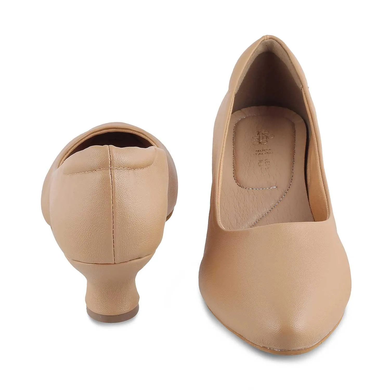 The Kitty Beige Women's Dress Pumps Tresmode