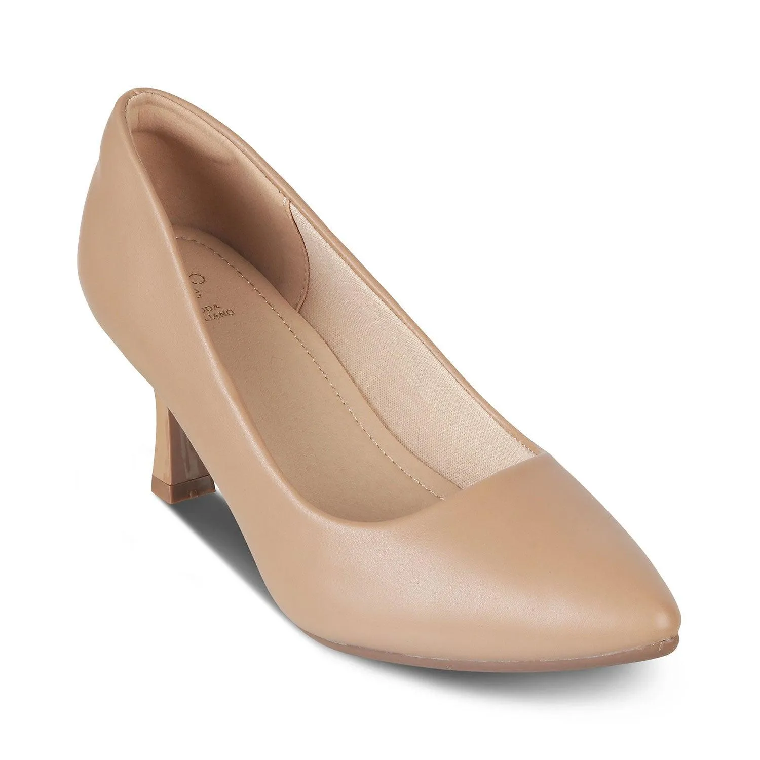 The Latini Tan Women's Pump Heels Tresmode