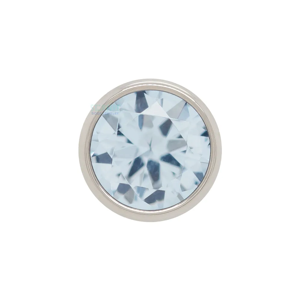 threadless: 5mm Bezel-Set Brilliant-Cut Gem End