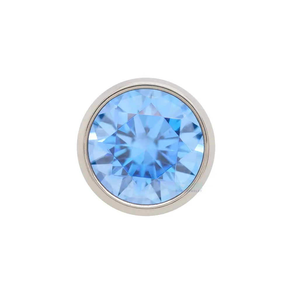 threadless: 5mm Bezel-Set Brilliant-Cut Gem End