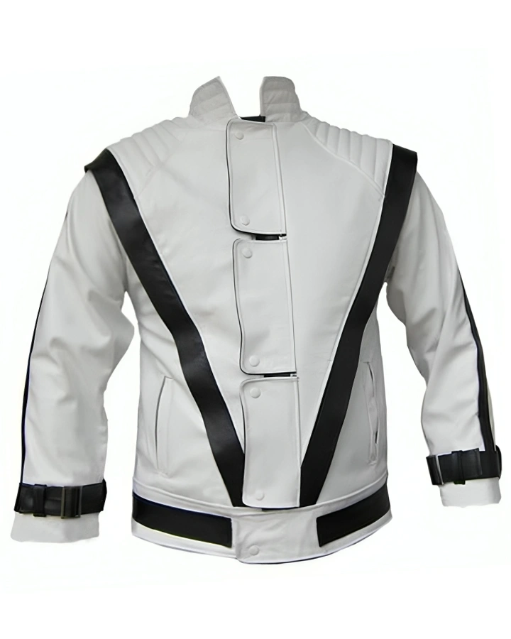 White Leather Jacket for Men