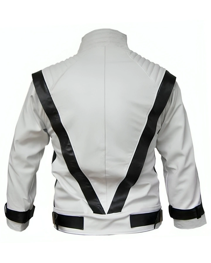 White Leather Jacket for Men