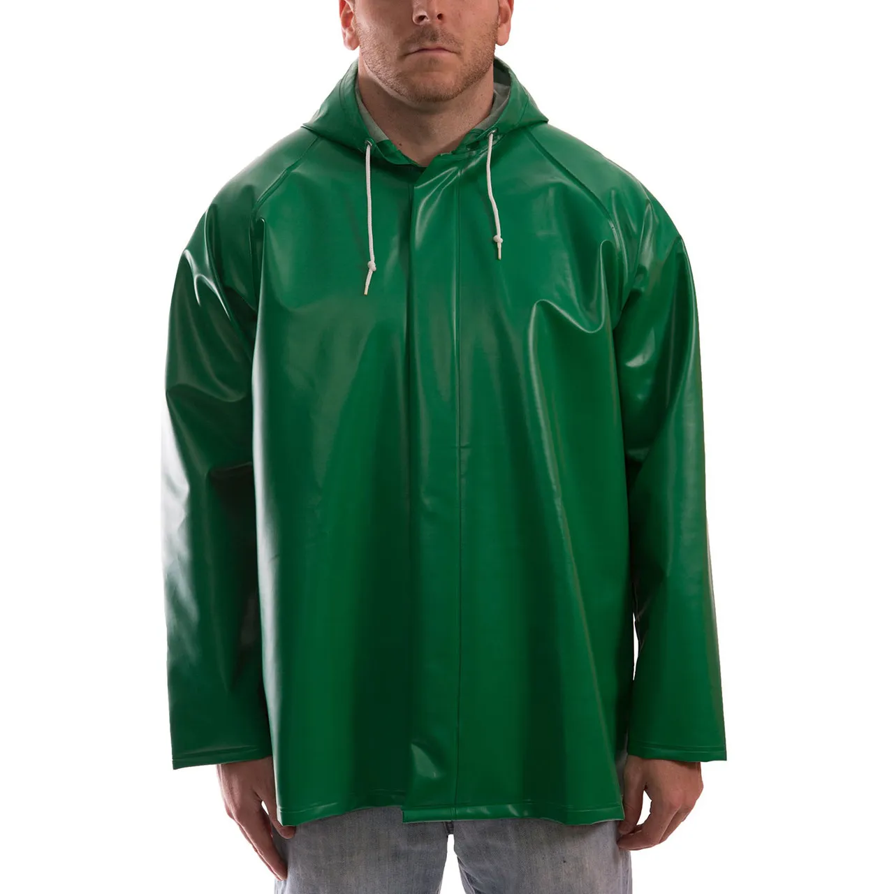 Tingley ASTM D6413 SafetyFlex Green Chem Splash Jacket with Hood J41108