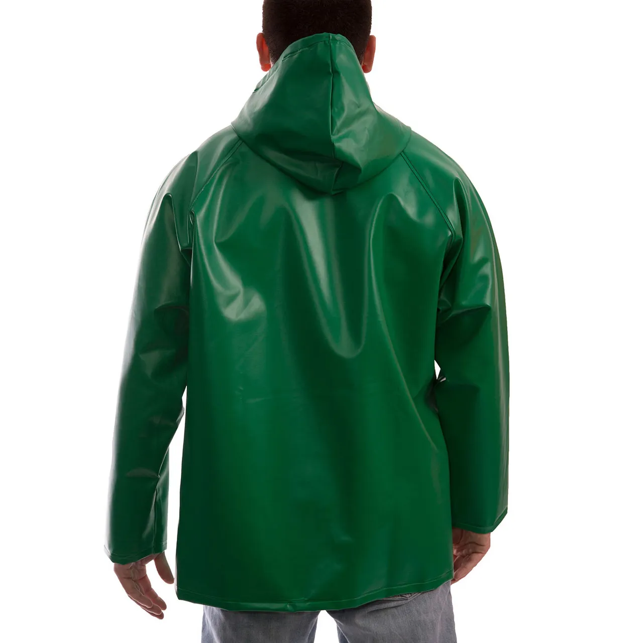 Tingley ASTM D6413 SafetyFlex Green Chem Splash Jacket with Hood J41108