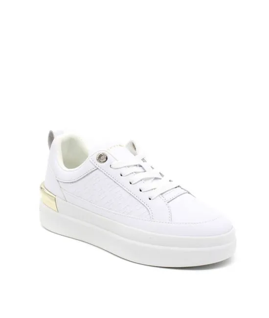 TOMMY HILFIGER White Monogram Trainer - Lux Court