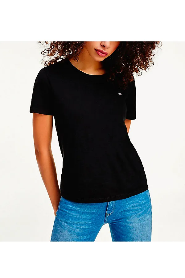 Tommy Hilfiger Slim Fit Women's Logo Tee - Black