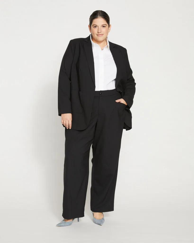 Tribeca Stretch Wool Trousers - Black