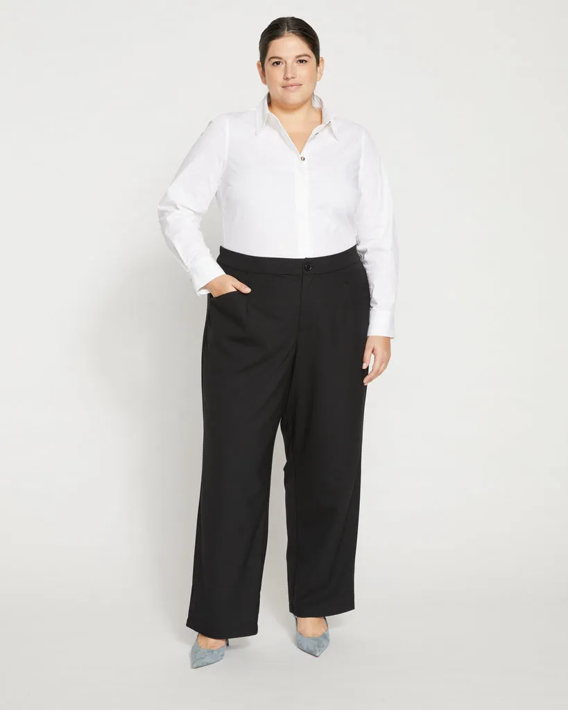 Tribeca Stretch Wool Trousers - Black