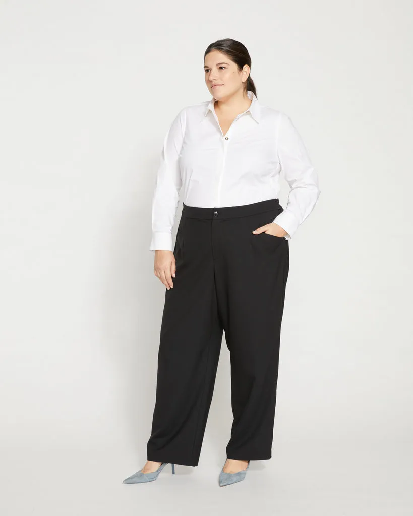 Tribeca Stretch Wool Trousers - Black