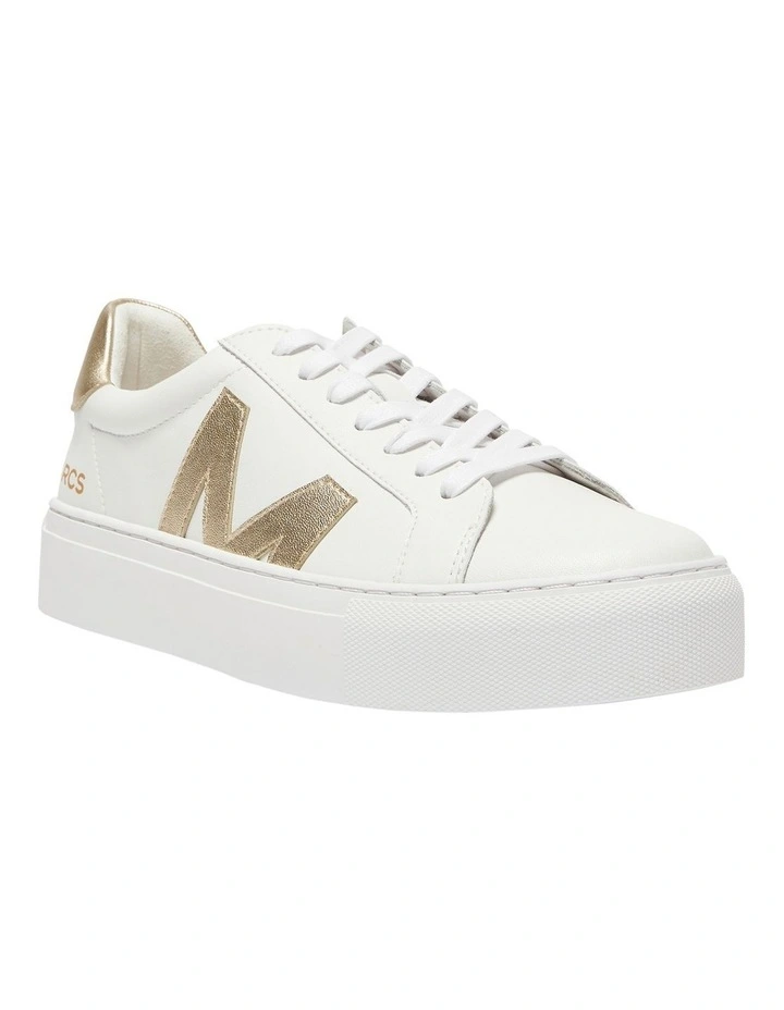 Trio Sneakers in White/Gold