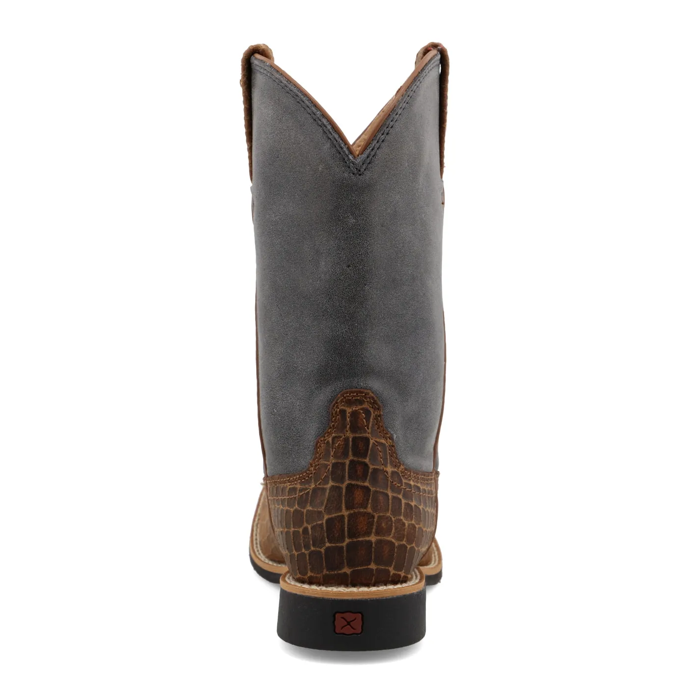 Twisted X Youth Top Hand Boots - Chocolate and Dusty Blue