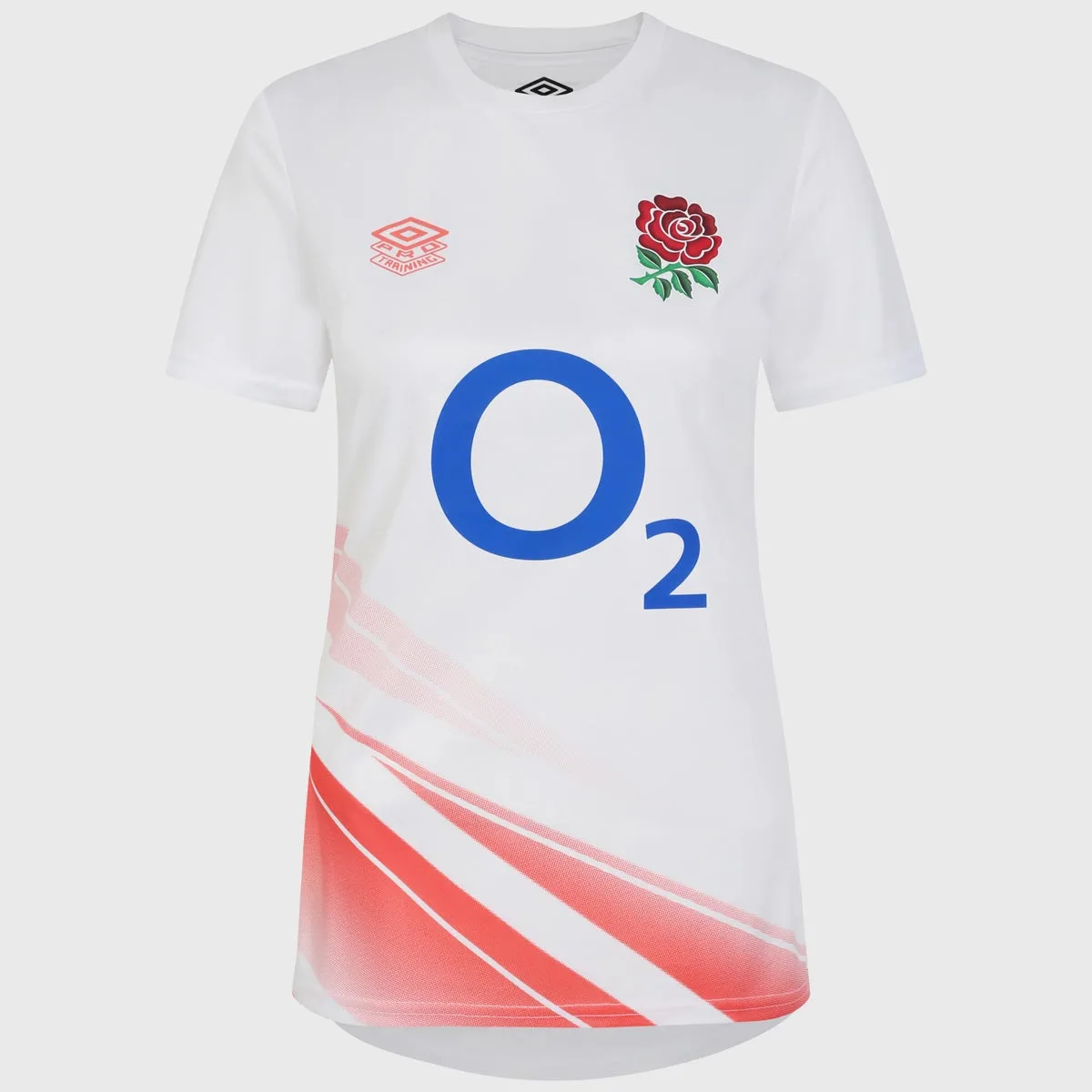 Umbro England Red Roses Women's Warm Up Rugby Jersey White