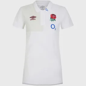 Umbro England Rugby Women's Polo Shirt White