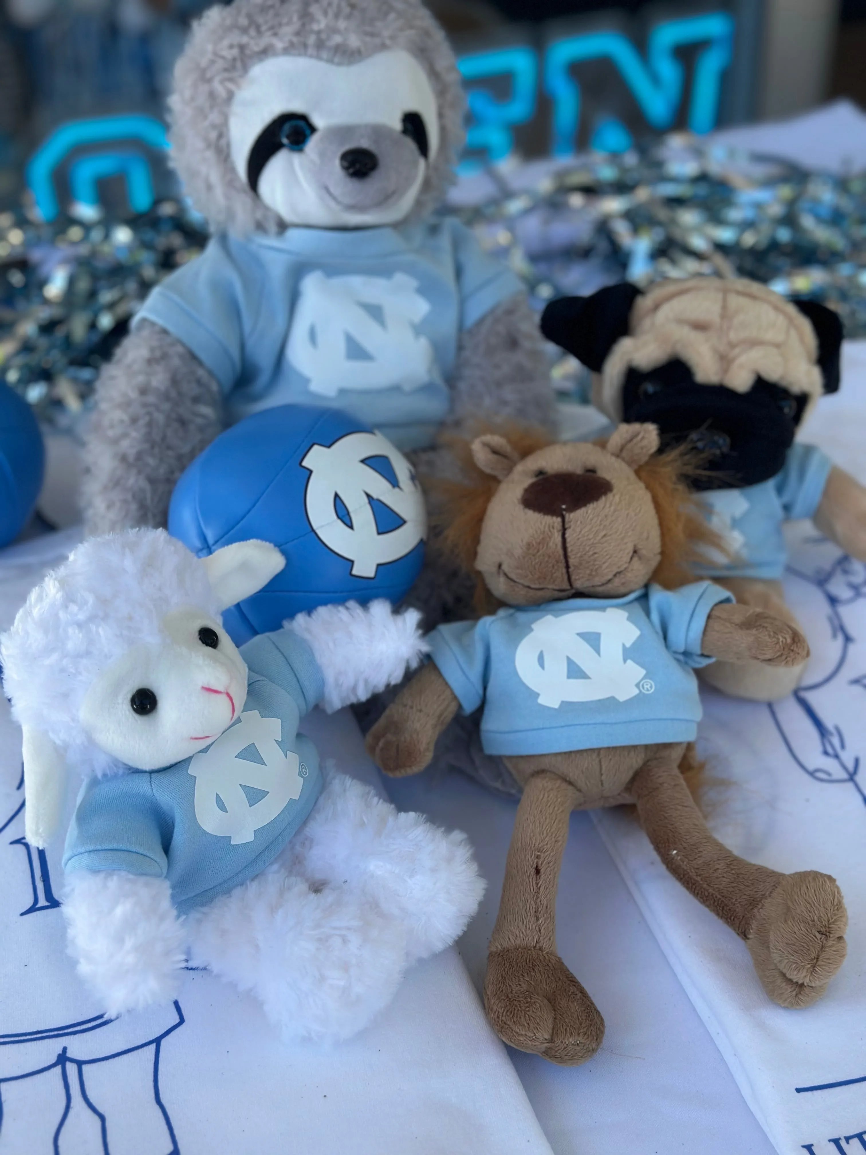 UNC Tar Heels Sloth Stuffed Animal 12