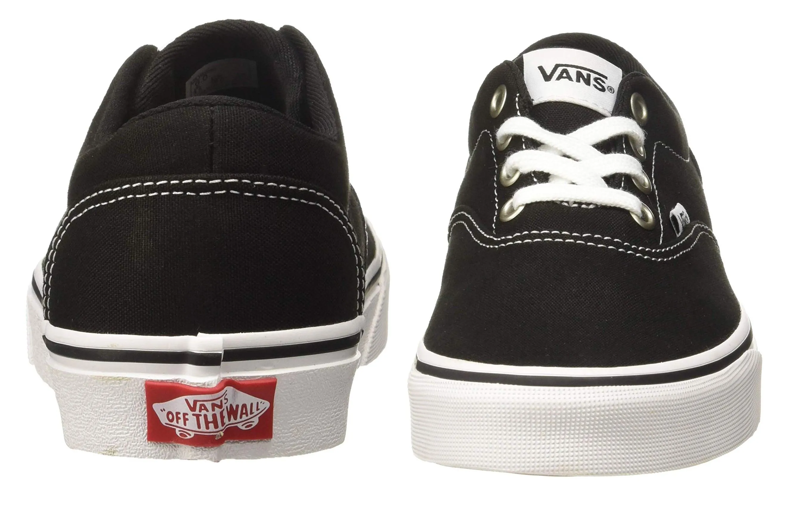 VANS Womens Doheny Canvas Casual Trainers Black White